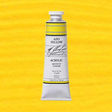 M. Graham & Co. Acrylic Paint - (2oz/60ml) Azo Yellow
