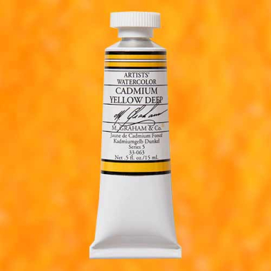 M. Graham & Co. Watercolor Paint  (0.5oz/15ml) Cadmium Yellow Deep