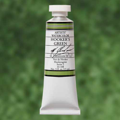 M. Graham & Co. Watercolor Paint  (0.5oz/15ml) Hookers Green