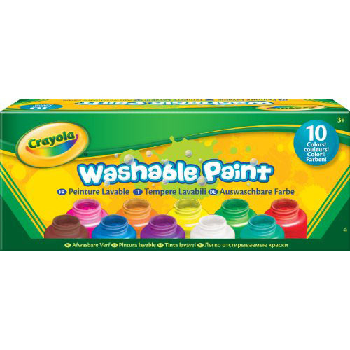 Crayola Washable Kids Paint Set – 10 Classic Colors - Quality Art