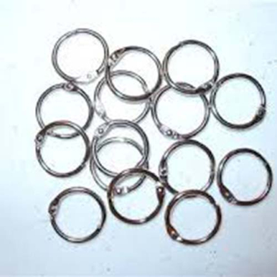 Hygloss Silver Book Rings 1 1/4" (12 count)