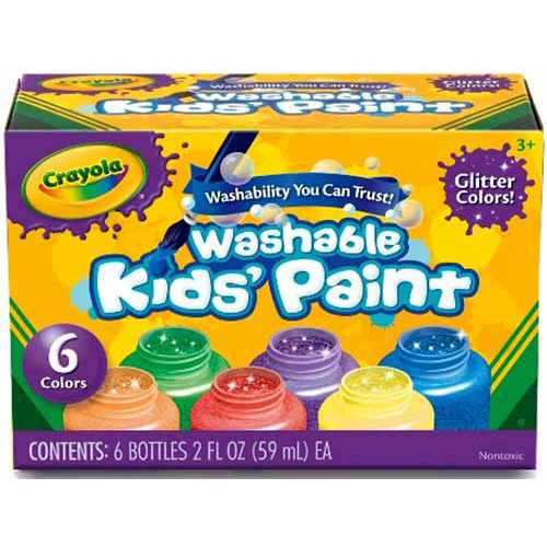 Kids Paint Set - 12 Colors Kids Paint 2 oz Each - Washable Paint for Kids,  Non Toxic Washable Tempera Paint, Paint Set for Kids Art, Craft, School and  Home Finger Painting Projects 