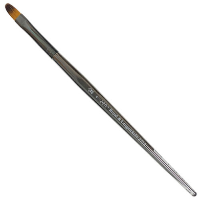Royal Langnickel Zen Brush for All Media  Short Handle, Filbert #8