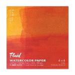 Fluid Watercolor Paper Easy-Block 6" x 6" - (15 Sheets, 140lb) Cold Press