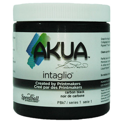 Speedball Akua Intaglio Printmaking Ink - (8oz/237ml) Carbon Black