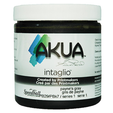 Speedball Akua Intaglio Printmaking Ink - (8oz/237ml) Paynes Grey