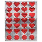 Hygloss Red Heart Foil Stickers (20 sheets)