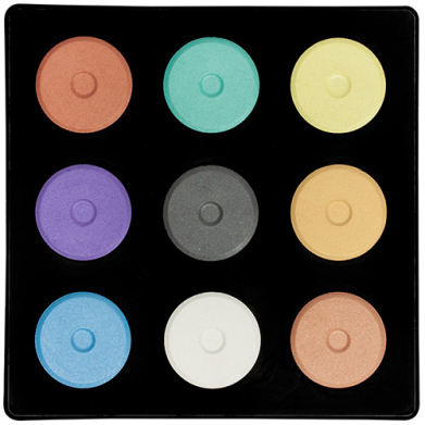 Richeson Small Tempera Cake Set - (9 Colors) Metallic Colors