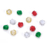 Craft Pom Poms Christmas Assorted Glitter 10mm (120 count)