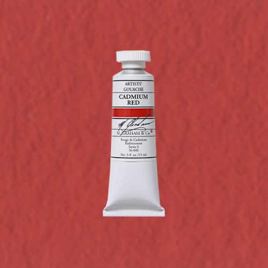 M. Graham & Co. Gouache Paint  (0.5oz/15ml) Cadmium Red
