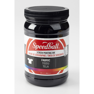 Speedball Black Waterbased Textile Ink -32oz