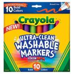 Crayola Washable Broad Line Markers - (10 count) Bold Colors