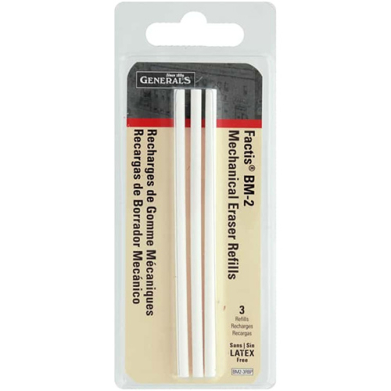 General's Factis BM-2 Mechanical Eraser Refills - (3 Pack)
