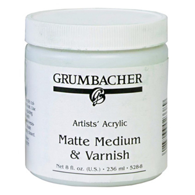 Grumbacher Acrylic Medium & Varnish - (8oz/236ml) Matte