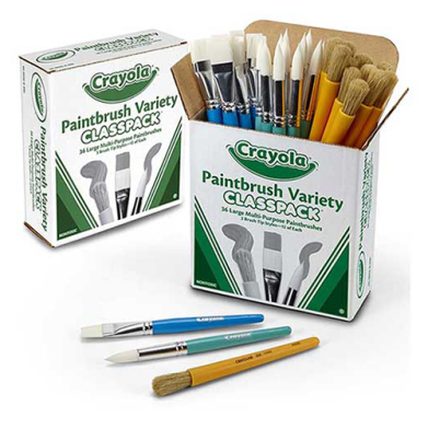 Crayola Large Paint Brush Variety Classpack - (36 Pieces)