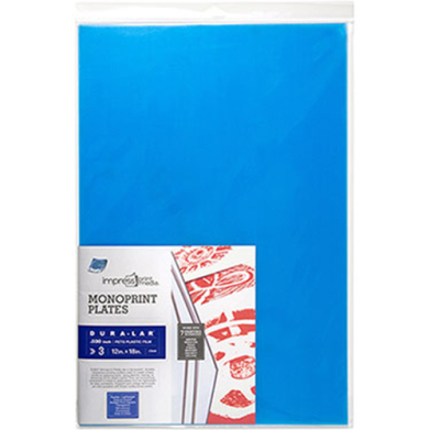 Monoprint Plates 9X12 3PK Clear Dura-Lar