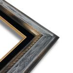 Econo Frame Tuscan Stained Walnut Grey with Black Velvet Liner - 18" x 36"