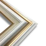 Econo Frame White Gold with Linen Liner - 18" x 36"