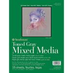Strathmore 400 Series Toned Gray Mixed Media Pad ( 462 ) 9" x 12" - (15 Sheets, 184lb) Glue Bound