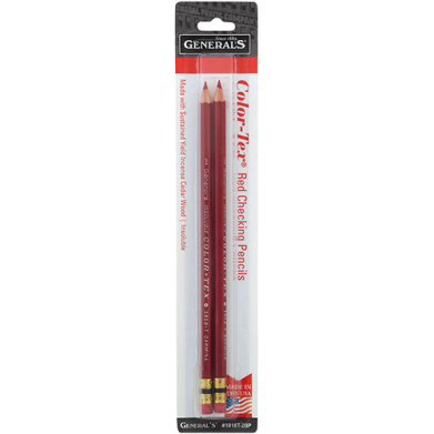 General's Color-Tex Red Checking Pencils - (2 Pack)