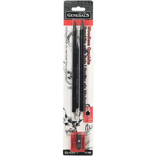 General’s Woodless Graphite Pencil Set (2 Pack) 8B Quality Art, Inc