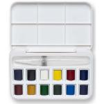 Winsor & Newton Cotman Watercolor Pocket Set- Water Brush & 8 Half Pans