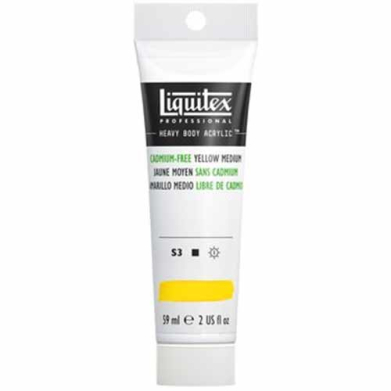 Liquitex Professional Heavy Body Acrylic Paint - (2oz/59ml) Cadmium-Free Yellow Medium