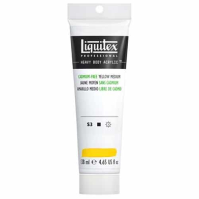 Liquitex Professional Heavy Body Acrylic Paint - (4.65oz/138ml) Cadmium-Free Yellow Medium