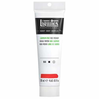Liquitex Professional Heavy Body Acrylic Paint - (4.65oz/138ml) Cadmium-Free Red Medium