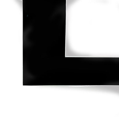 Crescent 11" x 14" Smooth Black Pre-Cut Matboard (7.5" x 9.5" opening)