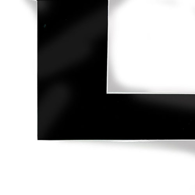 Crescent 12" x 16" Smooth Black Pre-Cut Matboard (9" x 12" opening)
