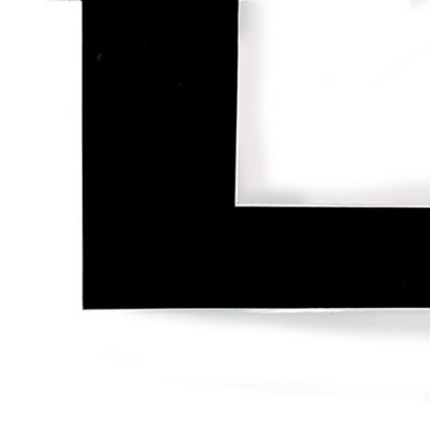 Crescent 18" x 24" Smooth Black Pre-Cut Matboard (13.5" x 17.5" opening)