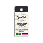 Speedball Calligraphy Fountain Pen Ink Cartridge Refills - (10 Pack) Assorted Colors