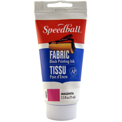 Speedball Block Printing Fabric Ink - (2.5oz/75ml) Magenta