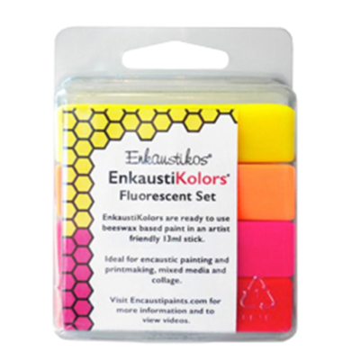 Enkaustikos EnkaustiKolors - (4 Pack) Fluorescent Set