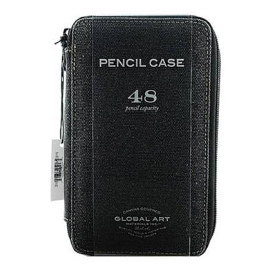 Speedball Global Art Canvas Pencil Case Black - Holds 48 Pencils