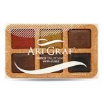 ArtGraf Tailor Shaped Water-Soluble Press Pigment Block Set -Earthtone 6-Color 500505
