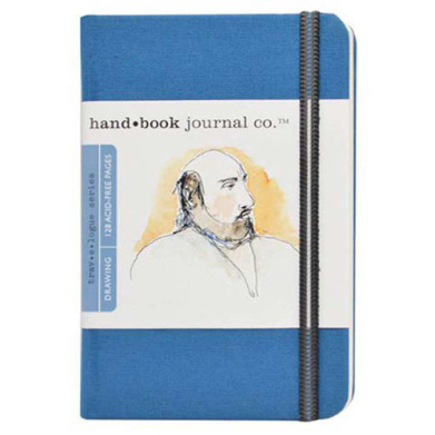 Global Art Travelogue Drawing Hand Book - Portrait (5.5" x 3.5") Ultramarine Blue