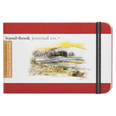 Global Art Travelogue Drawing Hand Book - Landscape (3.5" x 5.5") Vermilion Red