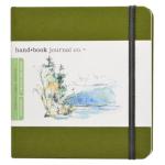 Global Art Travelogue Drawing Hand Book - Square (5.5" x 5.5") Cadmium Green