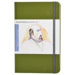 Global Art Travelogue Drawing Hand Book - Portrait (8.25" x 5.5") Cadmium Green