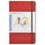 Global Art Travelogue Drawing Hand Book - Portrait (8.25" x 5.5") Vermilion Red