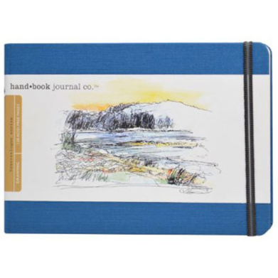 Global Art Travelogue Drawing Hand Book - Landscape (5.5" x 8.25") Ultramarine Blue
