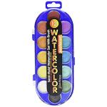 Richeson Pearlescent Semi-Moist Watercolors With Brush (12 count)