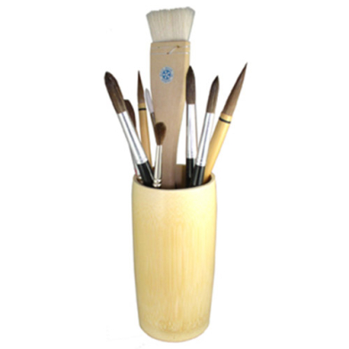 Yasutomo Bamboo Brush Holder, Small 6"
