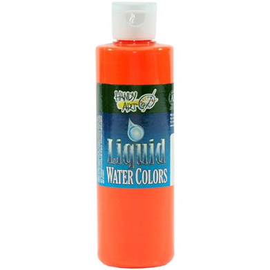 Handy Art Liquid Water Colors - (8oz/237ml) Fluorescent Orange