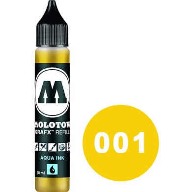 Molotow Grafx Aqua Ink Refill - (30ml) 001 Primary Yellow
