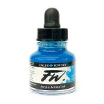Daler Rowney FW Acrylic Artists Ink - (1oz bottle)-Flourescent Blue 100