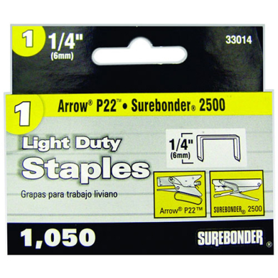 Surebonder #1 Light Duty Staples 1/2" - (1050 Count)