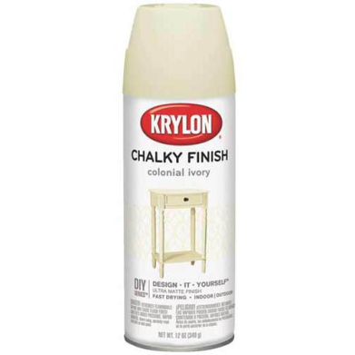 Krylon Chalky Finish Spray Paint - (12 Oz) Colonial Ivory